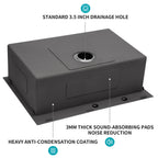 Topmount Kitchen Sink 16 Gauge Single Bowl with Nano Finish - Black