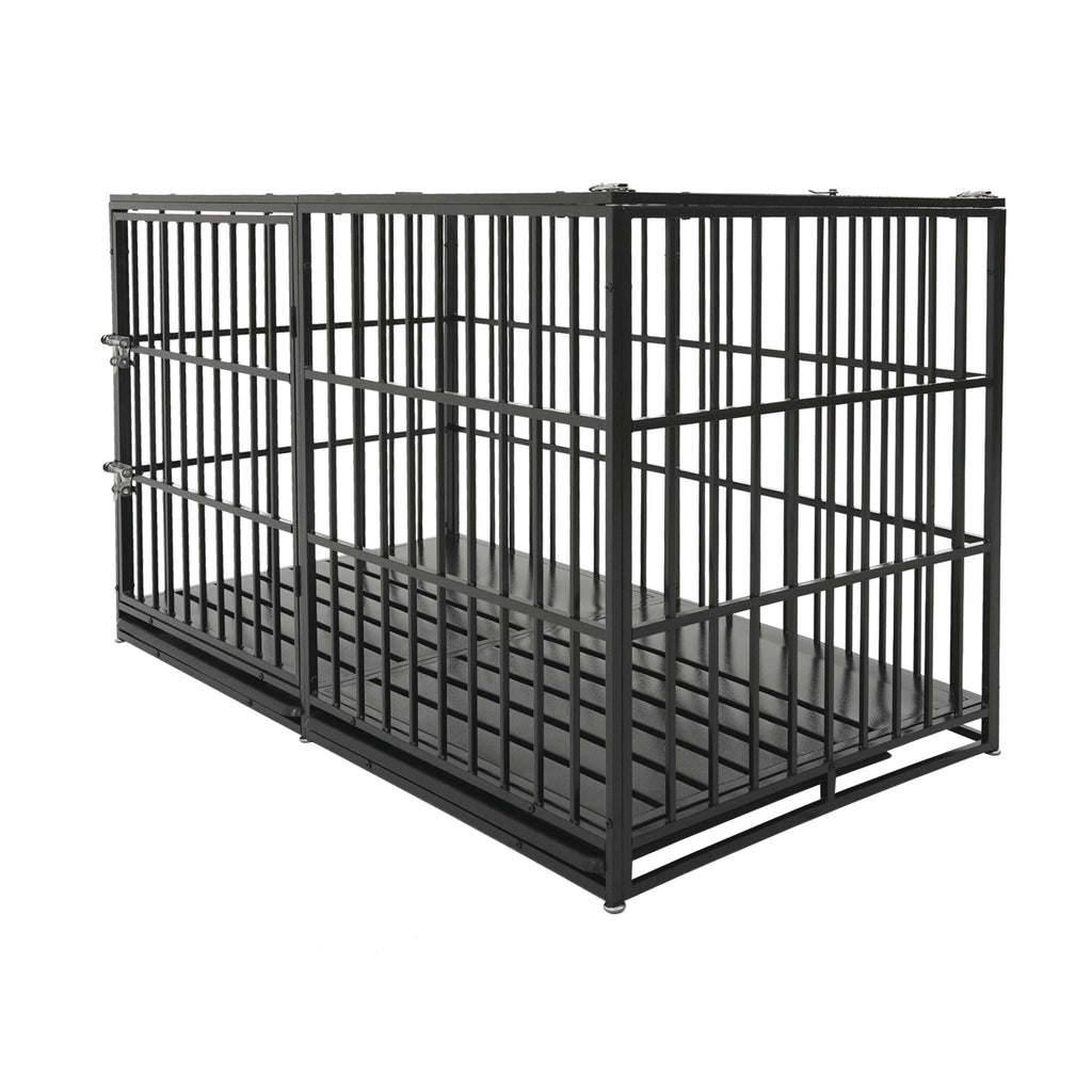 Extra Large Heavy Duty Dog Crate with Removable Pans - Black
