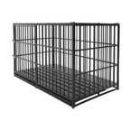 Extra Large Heavy Duty Dog Crate with Removable Pans - Black