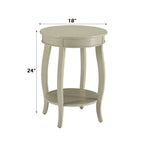Storage Accent Table with Solid Wood Legs - Light Blue, Dark Brown, or White