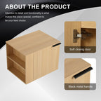 Modern Bathroom Vanity with Side Storage - Light Brown or White