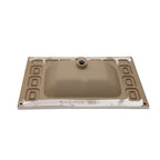 Modern Rectangular Vanity Top with Overflow – White