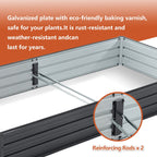 Galvanized Raised Garden Bed with Durable Metal Construction - Outdoor