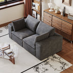 71" Cloud Sofa in Corduroy Fabric with Modular Design - Beige