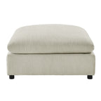 Chelsea Upholstered Ottoman with Removable Covers - Dark Gray or Beige