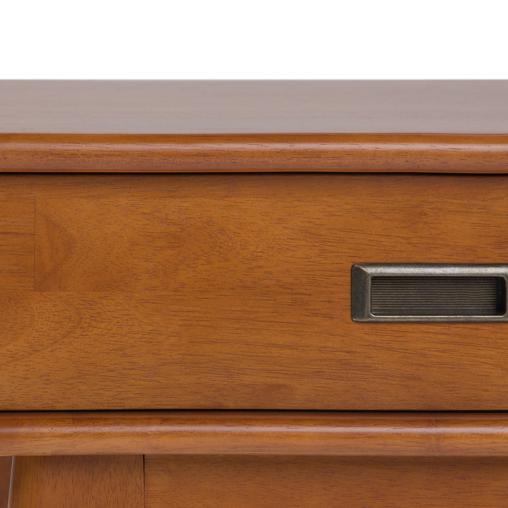 Handcrafted Mid Century End Table with Drawer – White, Dark Brown, or Light Brown