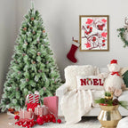 8 Ft Full-Bodied Pre-Decorated Pinecone Christmas Tree with Pine Cones - Green