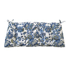 Outdoor Bench Cushion with Secure Tie Down Straps - Blue / Multi