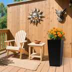 Indoor Outdoor Planter with Automatic Watering System - Dark Brown, Black, or White