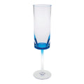 Oval Halo Acrylic Champagne Flutes with Unbreakable Design - Blue or White
