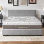 12" Profile Massage Mattress Hybrid with Pneumatic Air Cell Technology - White