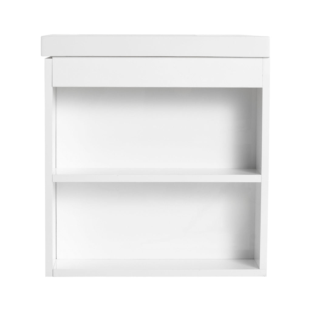 Modern Bathroom Vanity with Side Storage - Light Brown or White