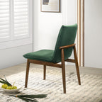 Monza Contemporary Dining Chair Set with Solid Wood Frame - Beige or Dark Green