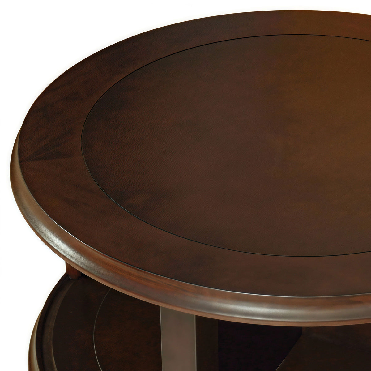 Modern Nesting Coffee Table Set with Glass Top - Dark Brown or Black