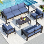 All-Weather Outdoor Patio Set with Thick Cushions - Multiple Colors