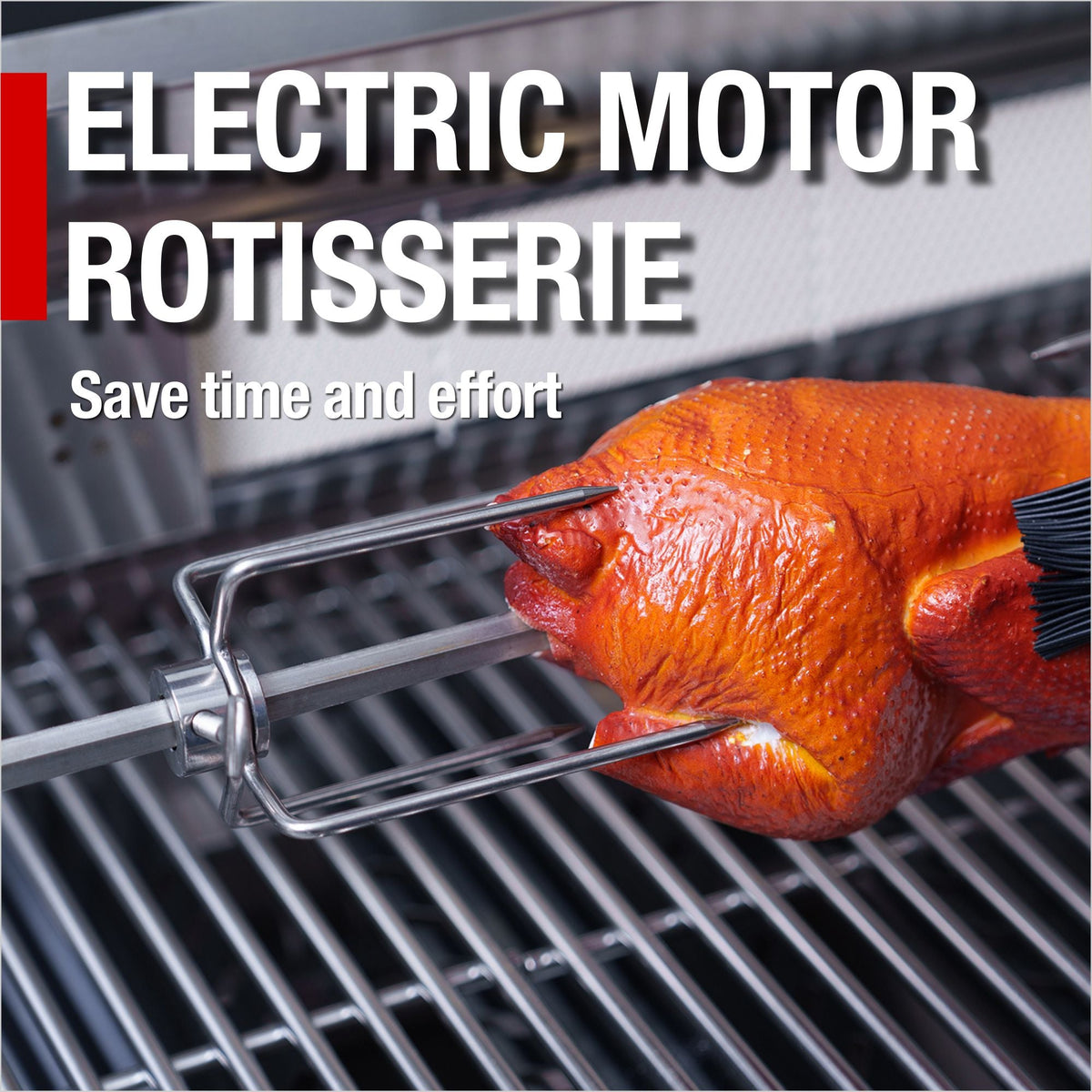 Six Burners Grill with Rotisserie Kit - Stainless Steel