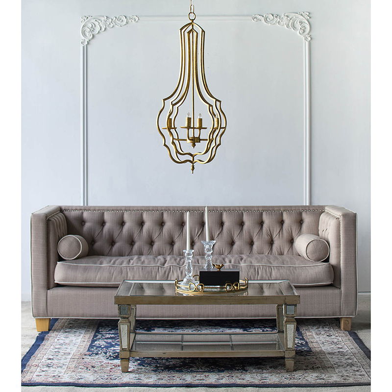 4 Light Chandelier - Adjustable Hanging Light Fixture