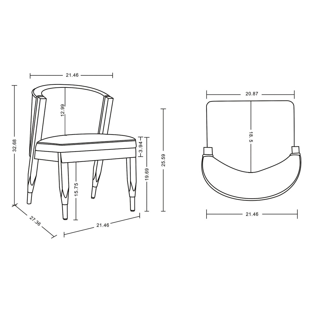 Ola Dining Chair with Solid Elm Wood Frame and High-Density Foam - Beige, Gray, or Dark Gray