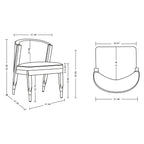 Ola Dining Chair with Solid Elm Wood Frame and High-Density Foam - Beige, Gray, or Dark Gray