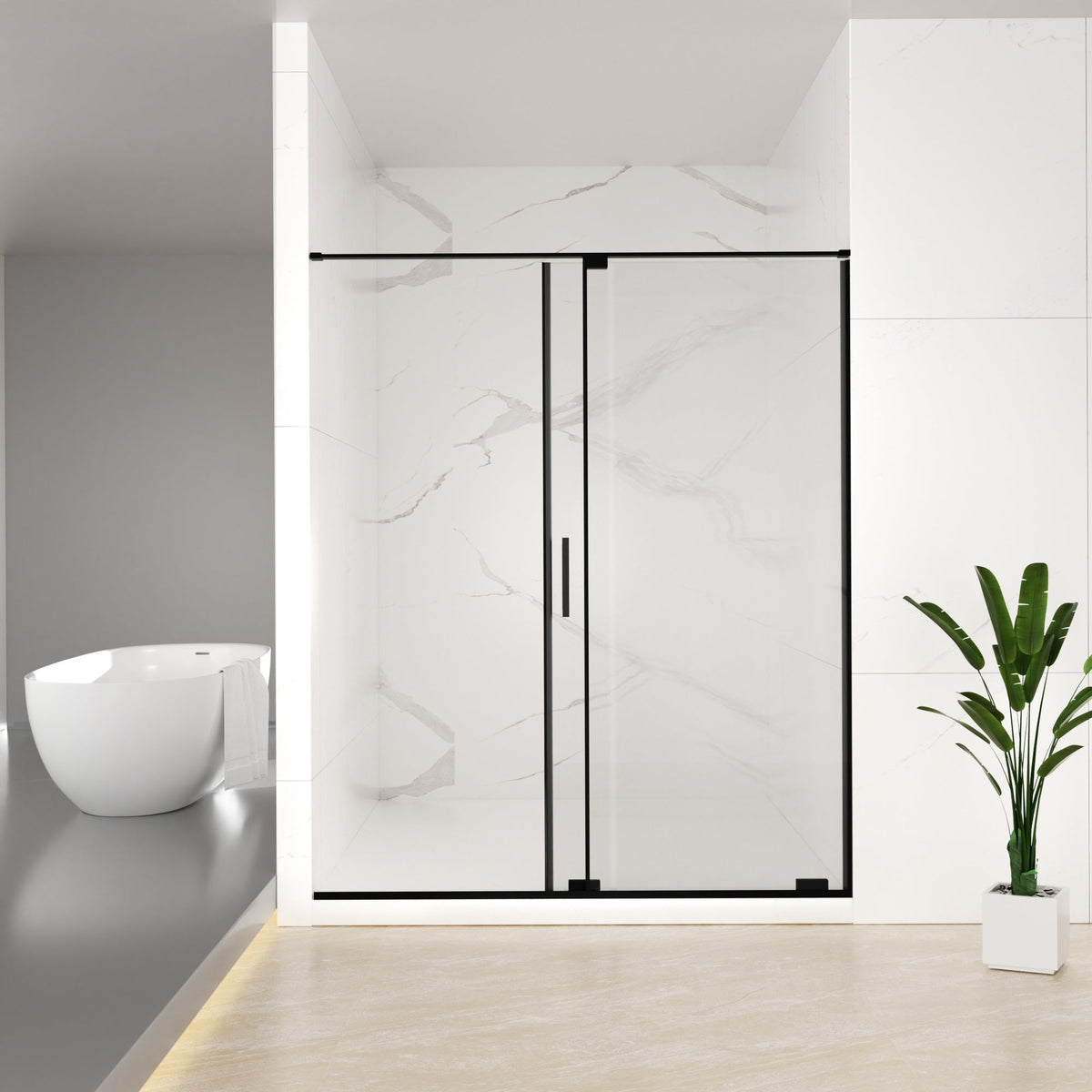 Semi-Frameless Sliding Shower Door