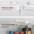 Overhead Garage Storage Rack with Crank System - Black or White