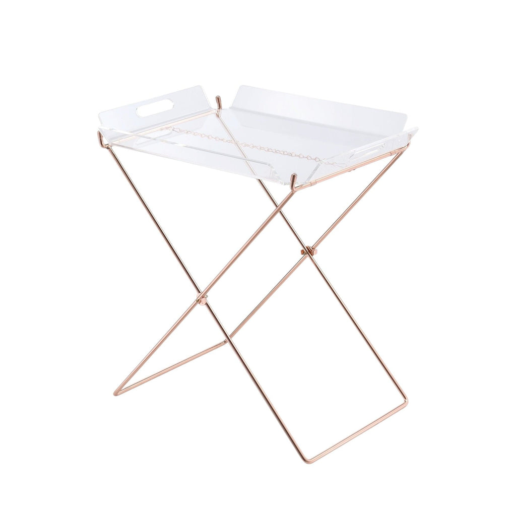 Clear Acrylic Tray Table with Removable Top - Clear