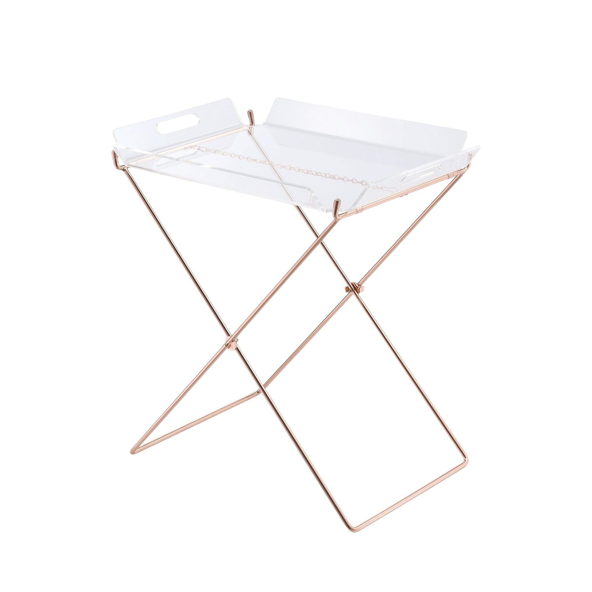 Clear Acrylic Tray Table with Removable Top - Clear