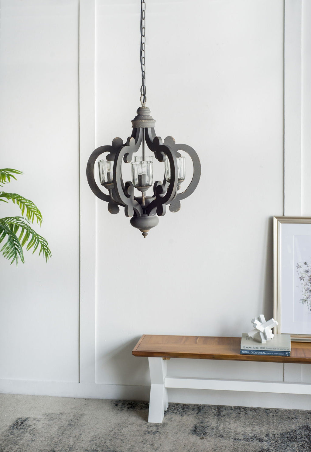 Farmhouse Chandelier with Adjustable Chain - Multiple Colors