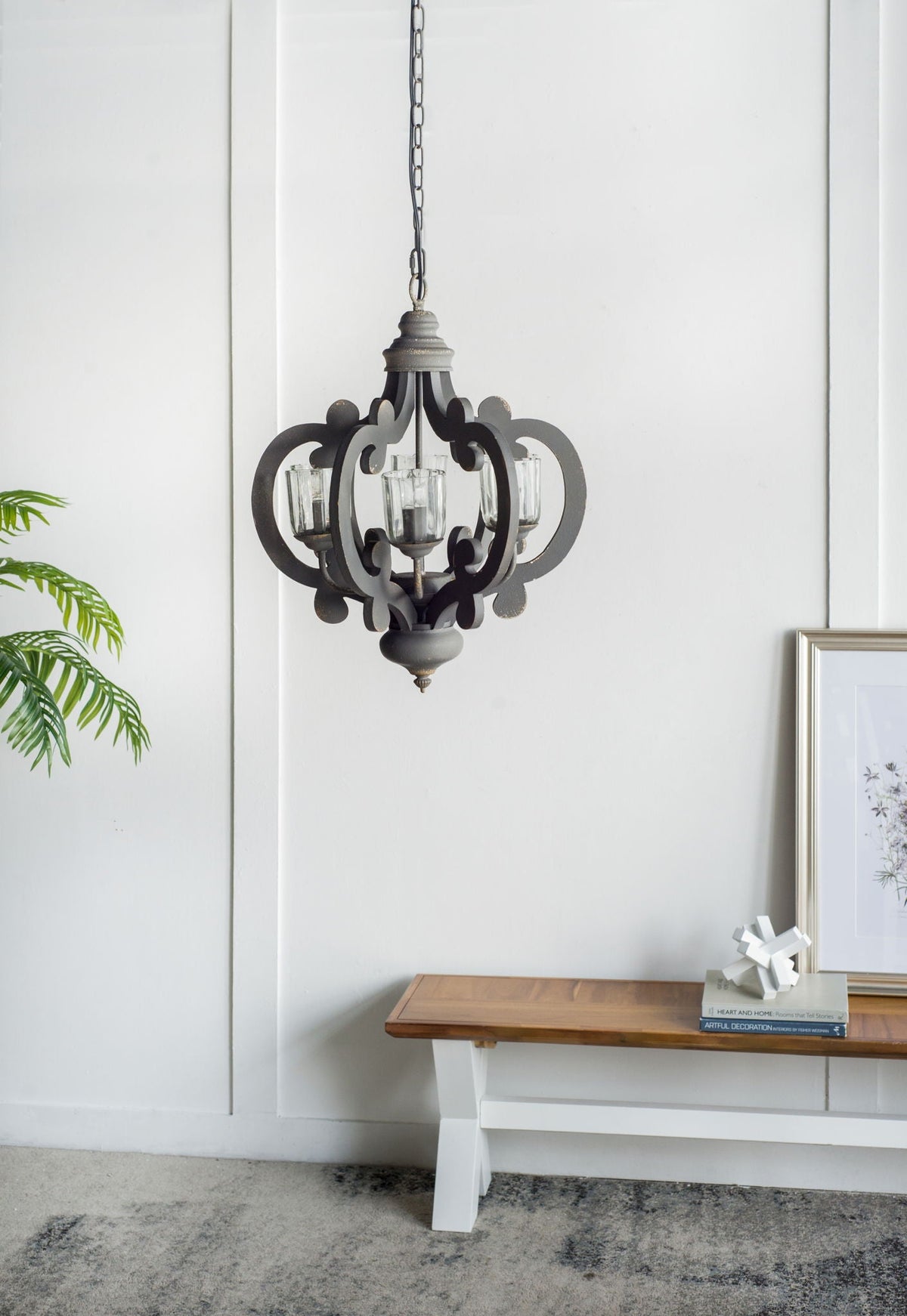 Farmhouse Chandelier with Adjustable Chain - Multiple Colors