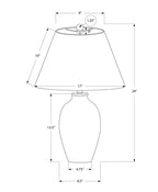 Modern Black Ceramic Table Lamp with Ivory Linen Shade
