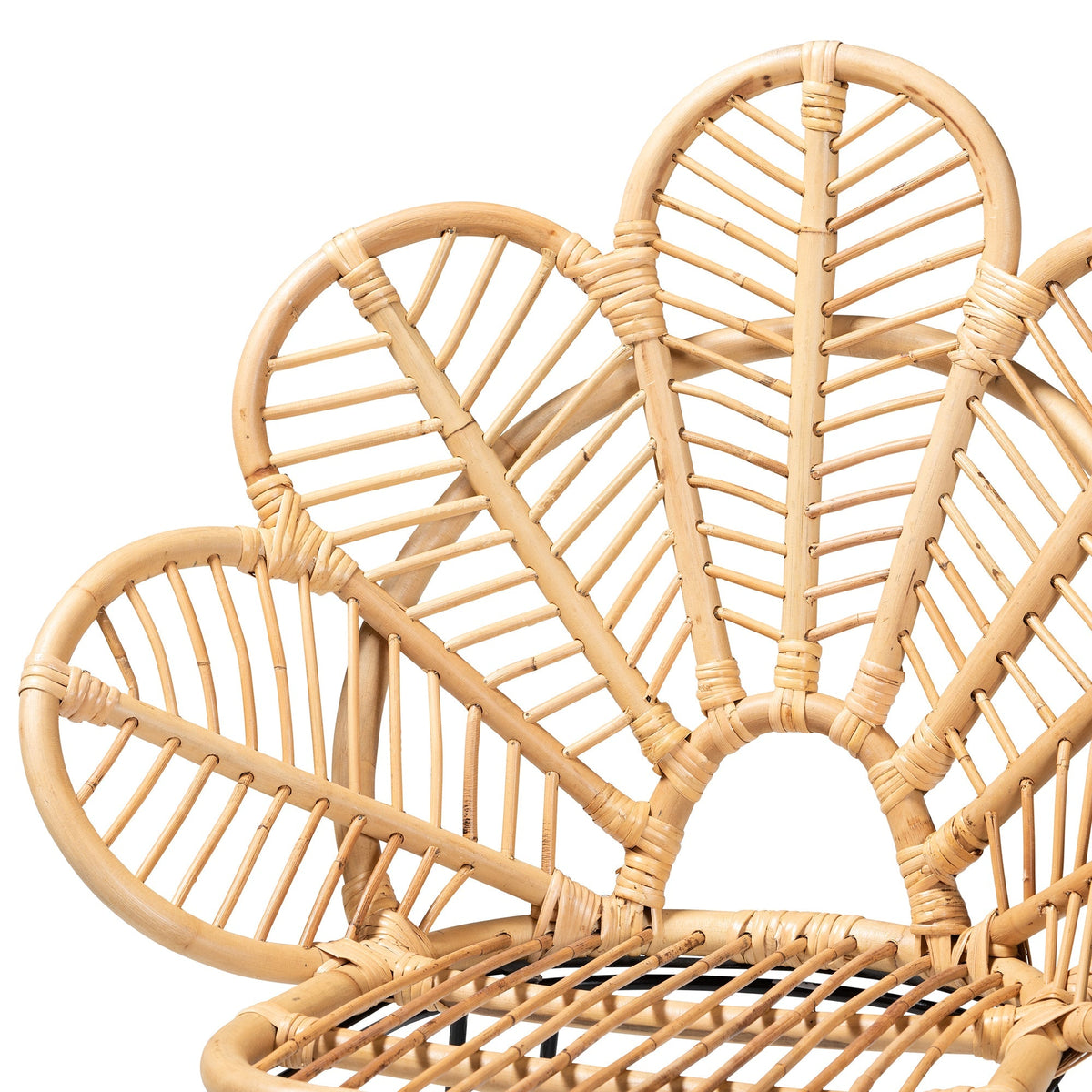 GigaTech Counter Stool with Ergonomic Footrest - Natural Rattan
