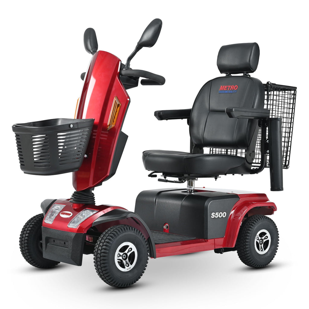 Heavy Duty Mobility Scooter with Long Range and Enhanced Safety - Red, Blue, Black, Gray