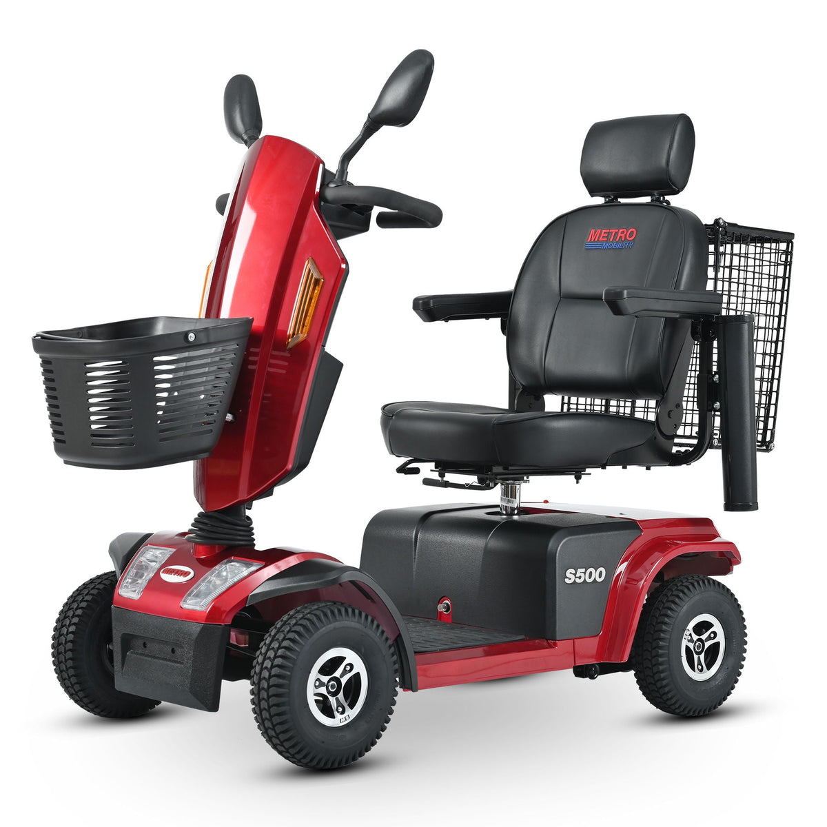 Heavy Duty Mobility Scooter with Long Range and Enhanced Safety - Red, Blue, Black, Gray