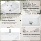 24" Wall-Mounted Bathroom Vanity with Stone Resin Sink and Storage Cabinet