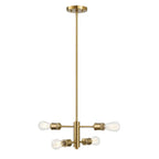 Trellis - 4 Lights Modern Gold Chandelier