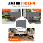 Retractable Side Awning with Aluminum Frame - Grey
