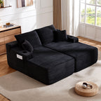 69" Cloud Sectional Couch with Double Chaise - Fabric