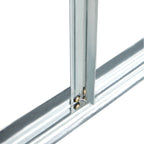 Galvanized Steel Firewood Rack with Roof - Gray