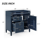 Bathroom Vanity with 2 Drawers and Tip-Out Storage - Multiple Colors