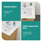 Premium Rectangular Vanity Top with Single Faucet Hole and Overflow - White