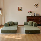 78.8" Compression Sofa - Convertible Floor Sofa Bed with Plush Fabric - Green