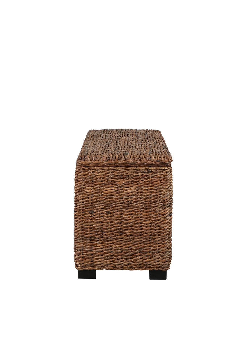 Woven Rattan Storage Trunk with Solid Wood Frame - Natural