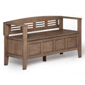 Entryway Storage Bench with Ample Storage Compartments - Rustic Natural Aged Brown
