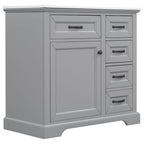 36" Bathroom Vanity with Sink and Soft Close Hinges - Dark Gray or White