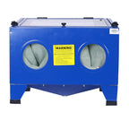 Bench Top Portable Sand Blaster Cabinet Kit 25 Gallon with Sealed Gloves - Blue
