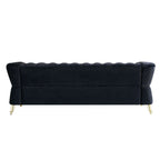 Modern Tufted Sofa with Metal Frame - Beige or Black
