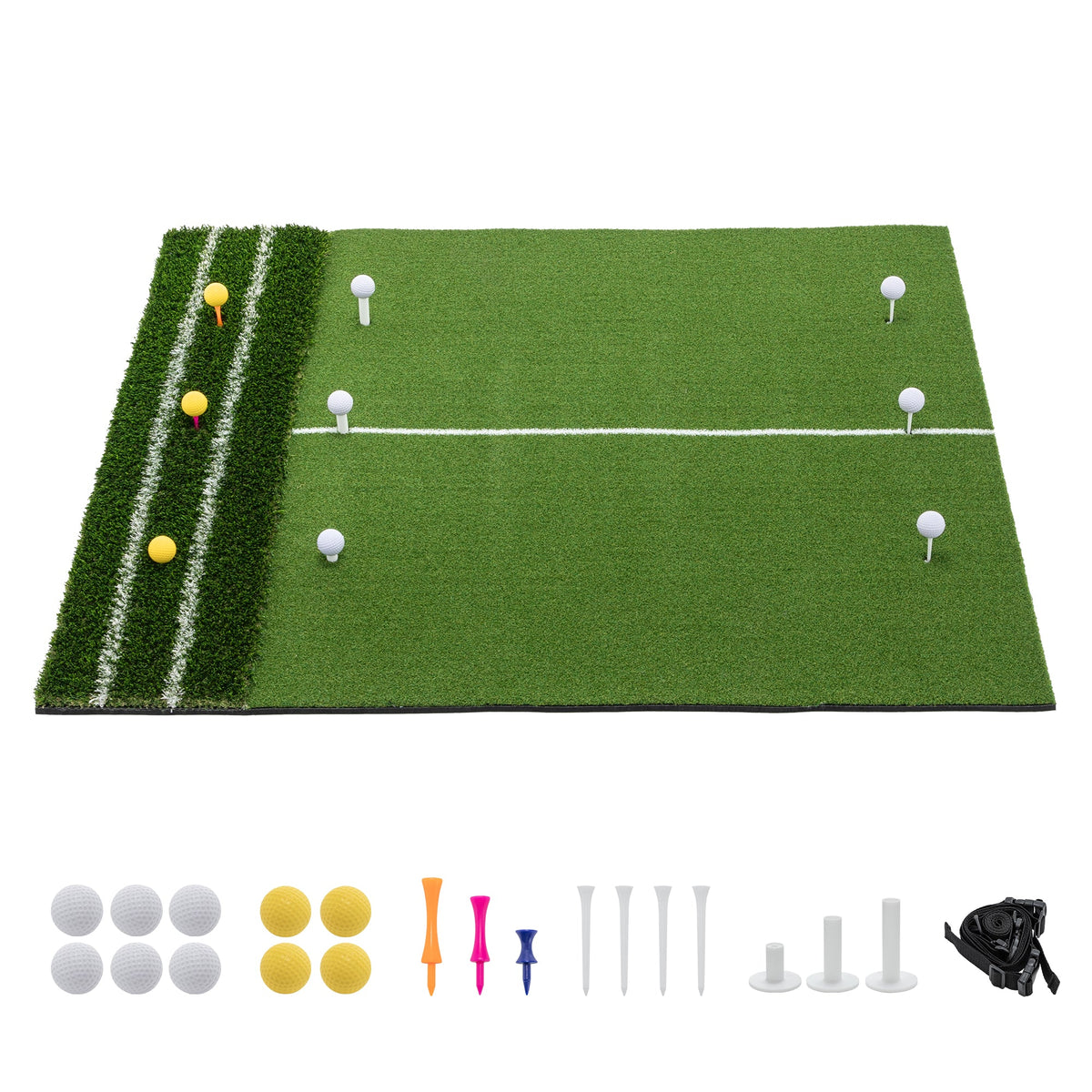 5'x4' Golf Hitting Mat with Guide Line - Heavy Duty Turf Practice
