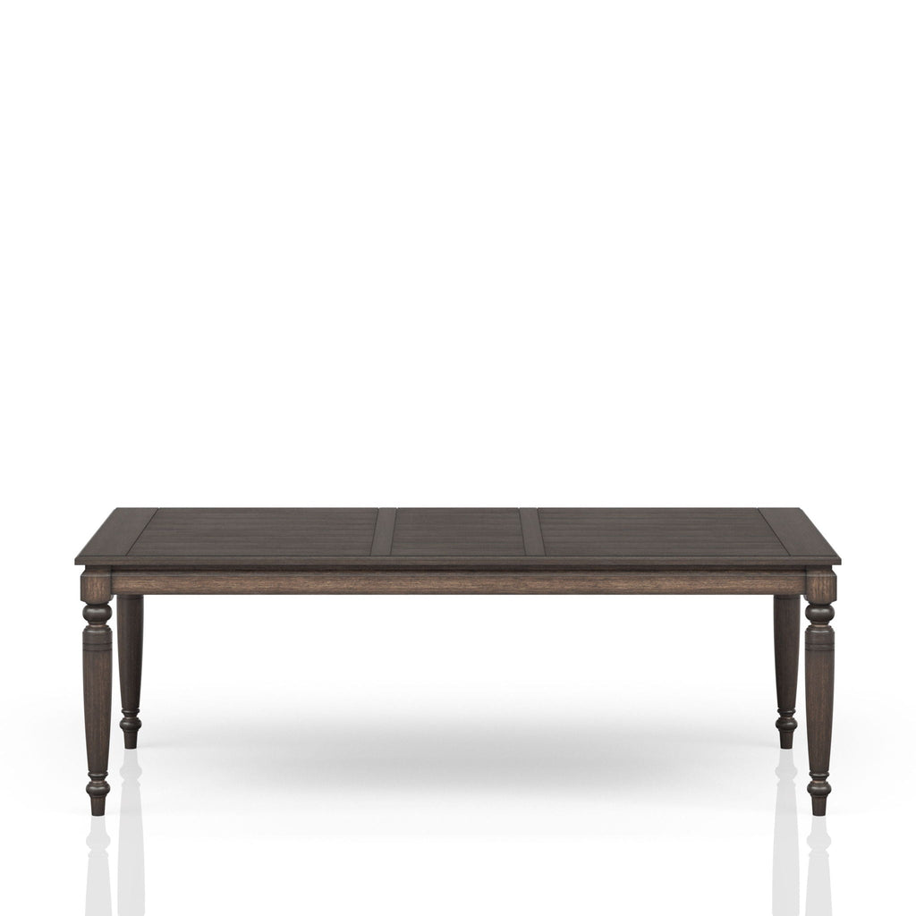 Extendable Dining Table with Expandable Leaf - Coffee