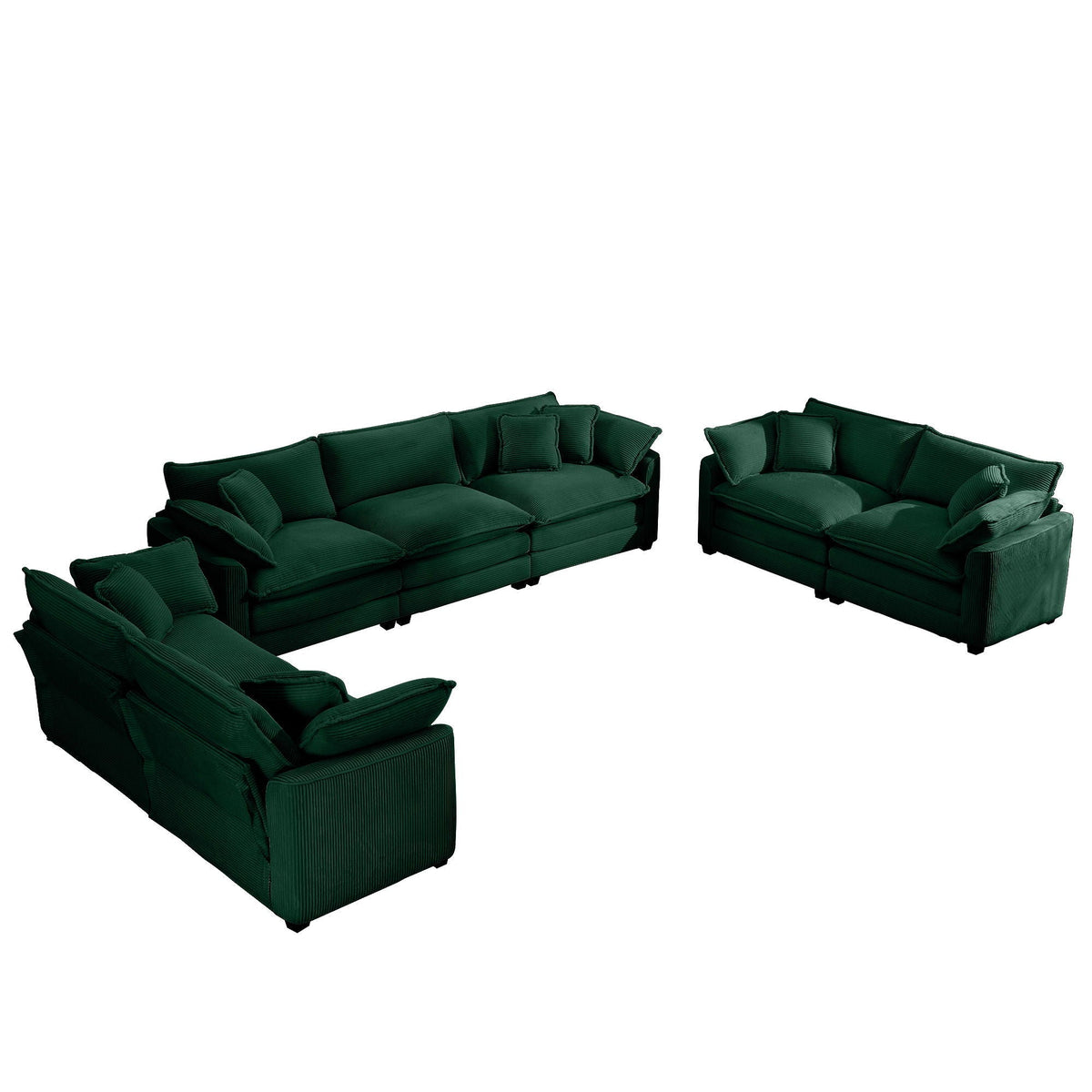 Oversized Deep-Seat Fabric Sofa & Chair Sets