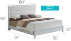 Transitional Modern Panel Bed with Wood Construction - Multiple Colors